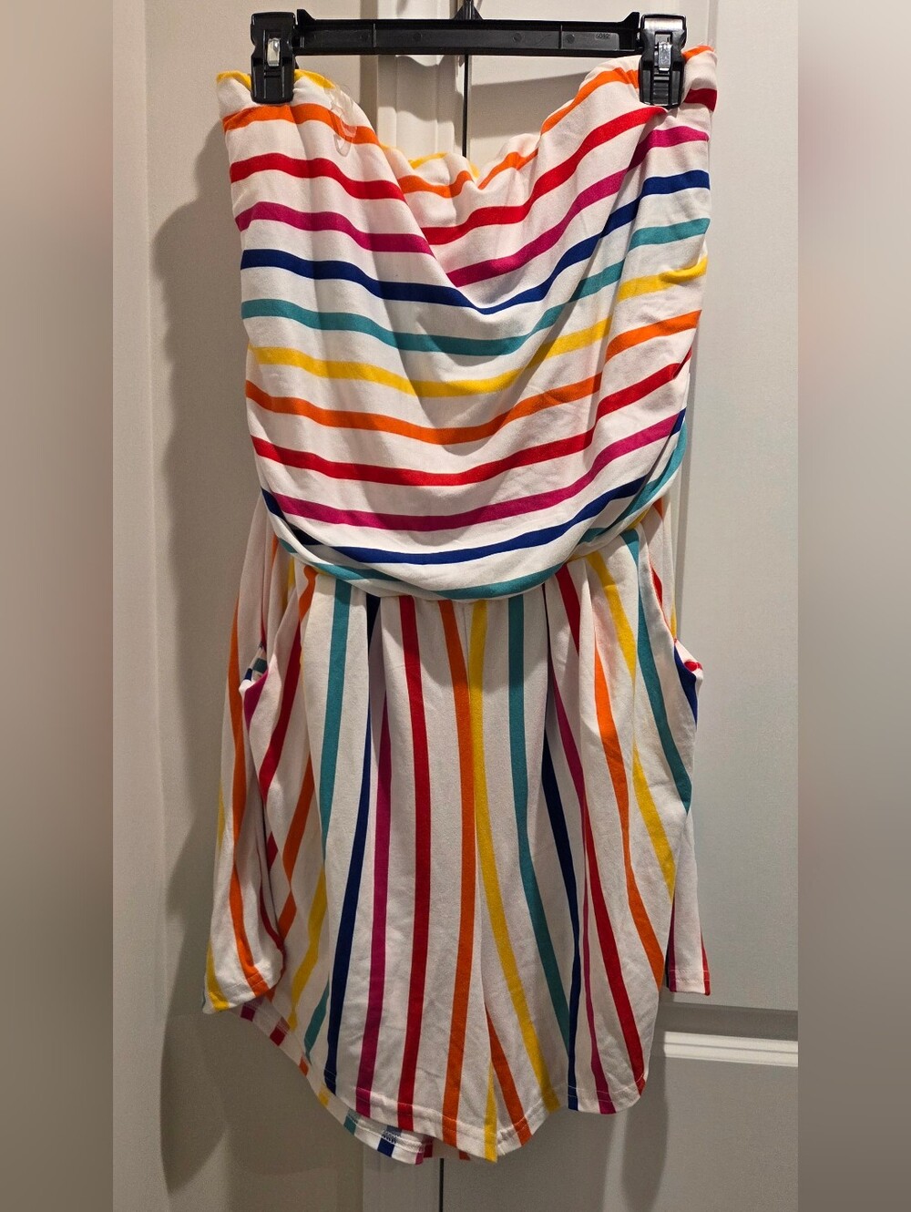 Rainbow Striped Sleeveless Romper